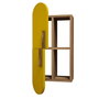 Hanah Home Estantería de Pared Bohemia Nogal y Amarillo